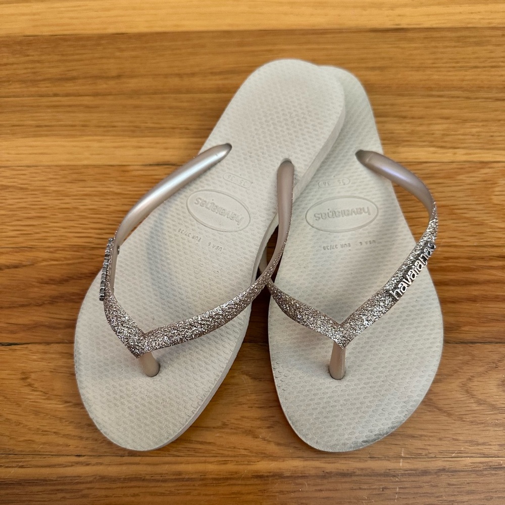 Havaianas Gold Flip Flops